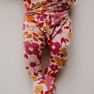 Wild Child Flower Jammies Kids Soft Pjs and Lougewear Pajama Set image 8