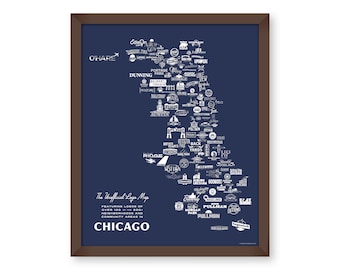 Carte du logo du quartier de Chicago