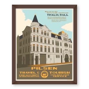 Pilsen (Chicago Neighborhood) WPA-Inspired Poster