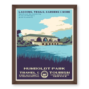 Humboldt Park (Chicago Neighborhood) WPA-Inspired Poster