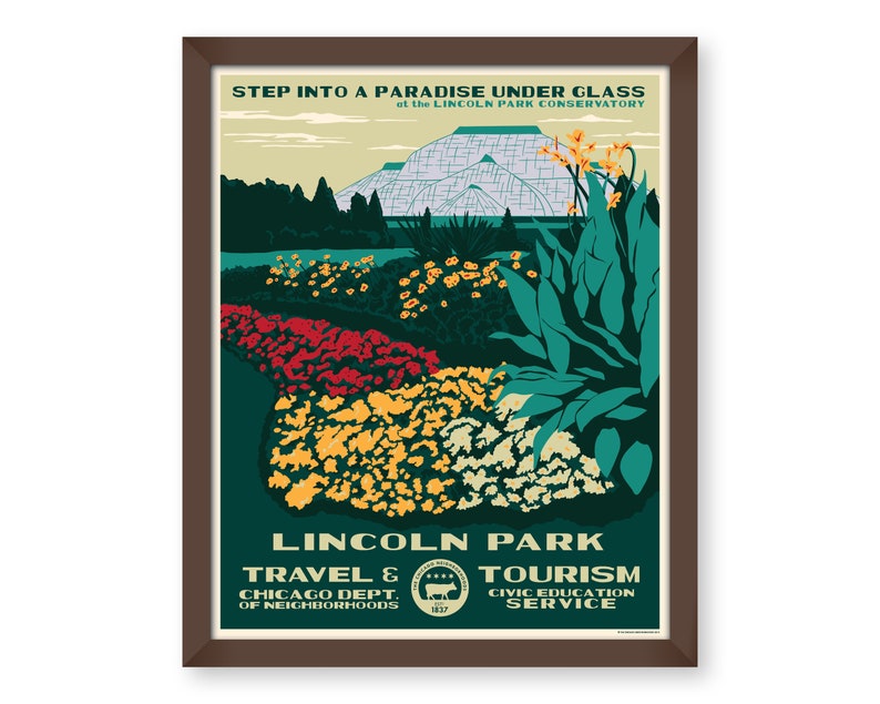 Lincoln Park chicago Neighborhood Wpainspired Poster Etsy