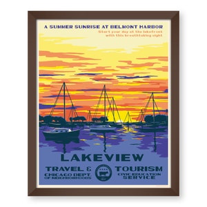 Lakeview (Chicago Neighborhood) WPA-Inspired Poster