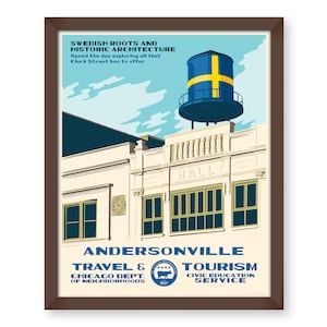 Andersonville (Chicago Neighborhood) WPA-Inspired Poster