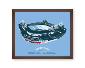 Wrigley Field (Cubs de Chicago) Affiche illustrée