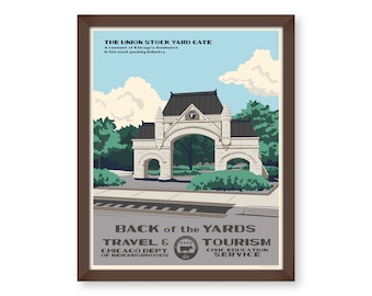 Back of the Yards (Chicago Neighborhood) WPA-Inspired Poster