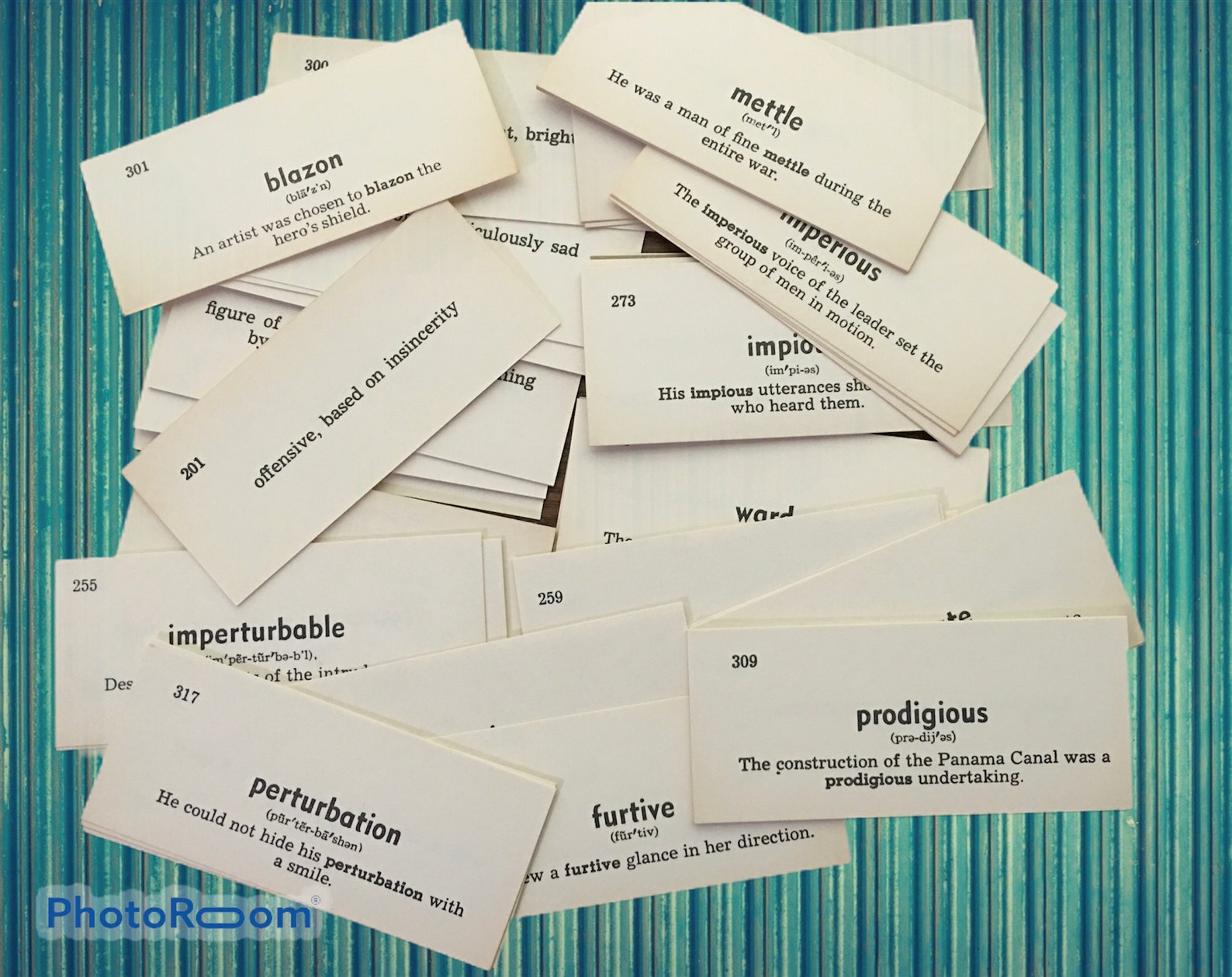 Vintage English Vocabulary Cards 100 CARDS Etsy