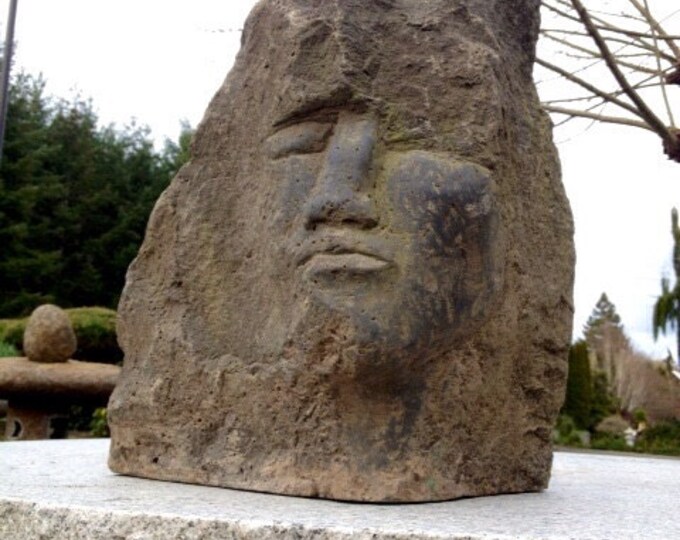 HandCarved Black Basalt Sculpture Face in Stone by Joe Rivera Etsy