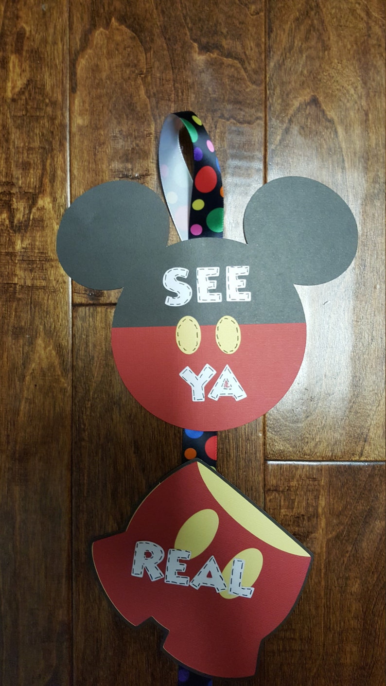Mickey Mouse See Ya Real Soon Banner | Etsy