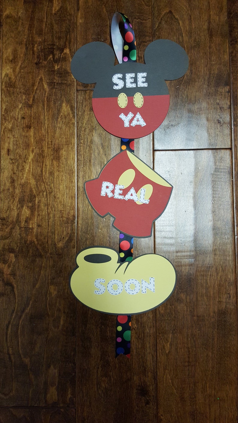 Mickey Mouse See Ya Real Soon Banner | Etsy