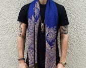 Pashmina Spiral Series Royal Blue Rave Pashmina Festival Pashmina Festival Shawl Rave Scarf Rave Outfit Rage Nation