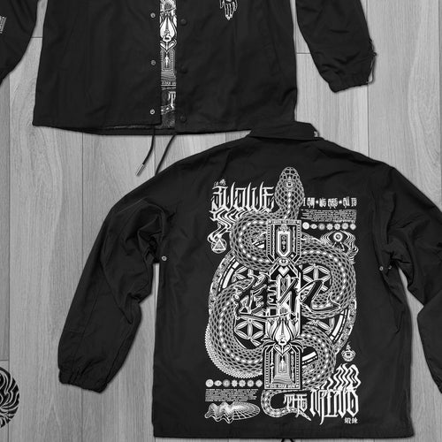 EVOLVE The MIND • Waterproof Button-Up Windbreaker • AR Activated // Sacred Geometry Jacket // Festival Apparel // Streetwear // Unisex /