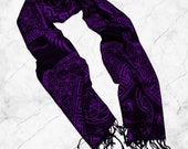 Festival Pashmina DREAM AWAKE Dark Fuchsia Rave Pashmina Pashmina Festival Shawl Rave Scarf Rave Outfit Rage Nation Apparel