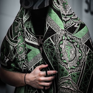 HARMONY HEALS • UV Reactive Mint • Festival Shawl/Scarf/ Festival Pashmina / Festival Shawl / Festival Scarf / Pashmina Festival