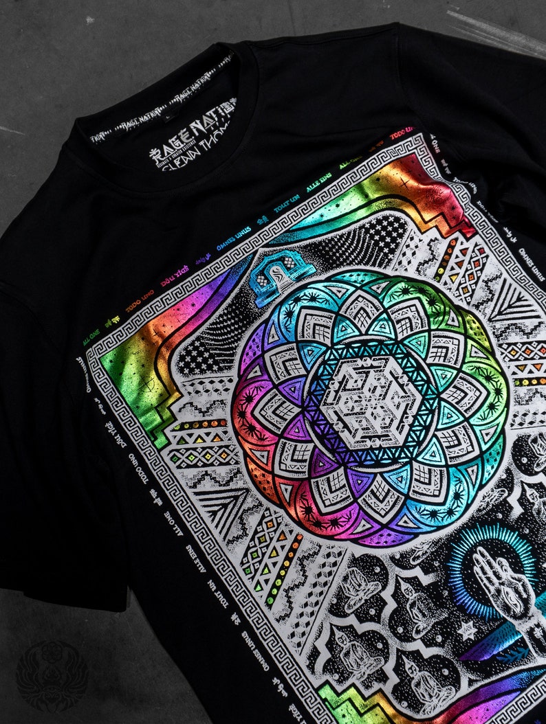 Boundless Union V2 Spectrum Premium T-Shirt // Sacred Geometry T-shirt // Festival Apparel // Streetwear // Art / image 5