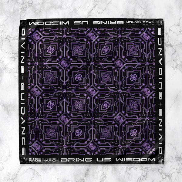 DIVINE GUIDANCE • Purple Double-sided Bandana / Festival Bandana / Face Mask