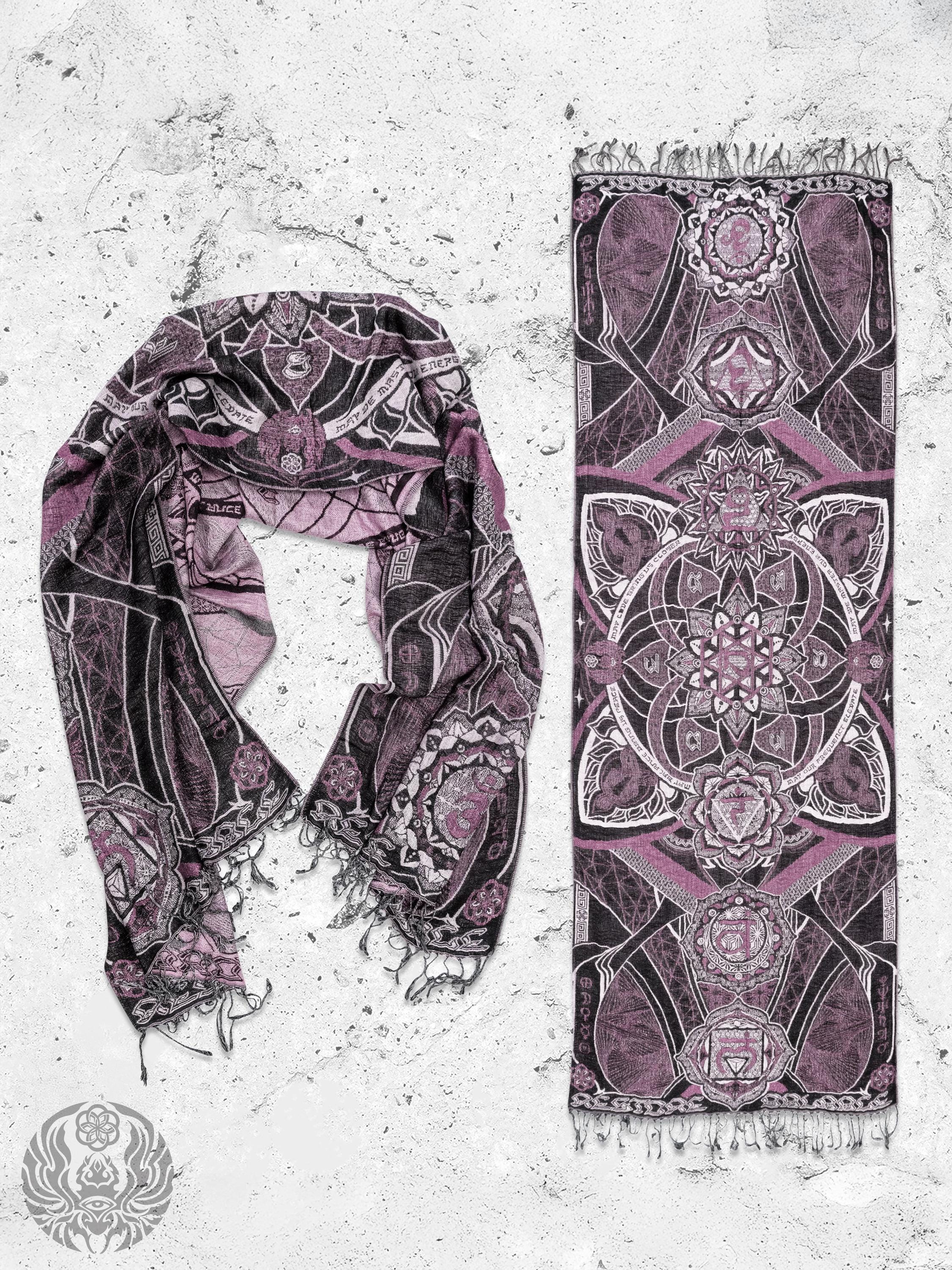 HARMONY HEALS • PINK •  Double-Layered Pashmina Festival Shawl / Festival Pashmina / Festival Scarf