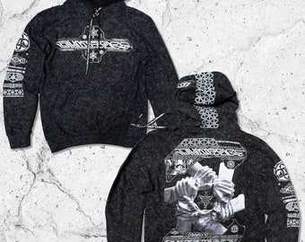 COEXIST V2 • [Säure] Wasch • SVBDVN×RNA • Leichter Premium Hoodie // Cyber Punk Hoodie // Streetwear // Pullover Hoodie / Bleach Tie Dye