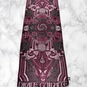 DIVINE GUIDANCE UV-Reactive Petal Pink Reversible Festival Shawl / Festival Pashmina / Festival Scarf / Pashmina Festival image 7