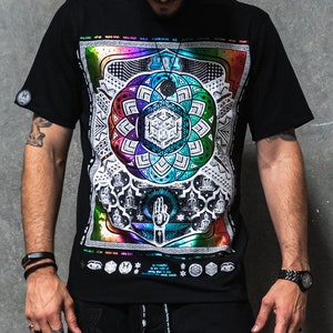 Boundless Union V2 Spectrum Premium T-Shirt // Heilige Geometrie T-shirt // Festival Bekleidung // Streetwear // Kunst / Bild 4