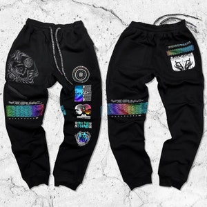 VỊSṲ∆Ɫ МЄ†∆ⱣῌØRS V2 • RAINBOW • Hidden Pocket Joggers // Joggers w/ Hidden Pocket // Sacred Geometry Clothing // All Year Festival Clothing