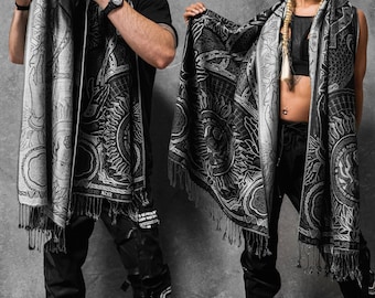 PROTECTED By INTENT • WHITE • Festival Shawl / Festival Pashmina / Festival Shawl / Festival Scarf / Pashmina Festival