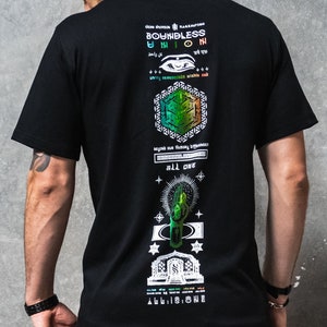 Boundless Union V2 Spectrum Premium T-Shirt // Sacred Geometry T-shirt // Festival Apparel // Streetwear // Art / image 8