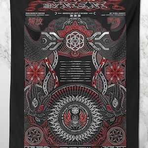 PROTECTED BY INTENT • V1 Rage Nation • 111 Limited Edition Tapestry / Wall Hanging / Tapestry Kit / Tapestry Loom / Tapestry Trippy