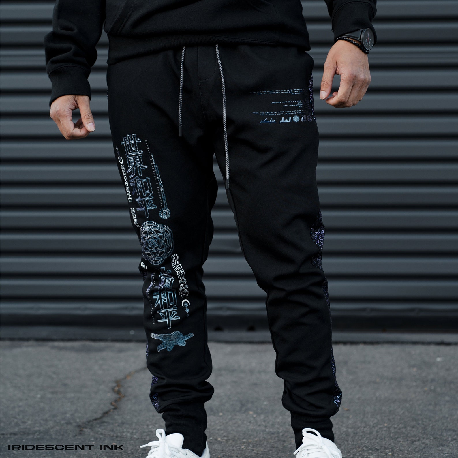 iridescent joggers