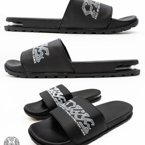 HARMONY HEALS • Cushioned Faux-Leather Slides