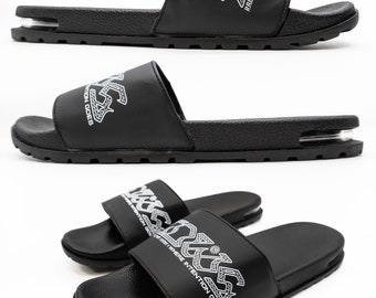 HARMONY HEALS • Cushioned Faux-Leather Slides