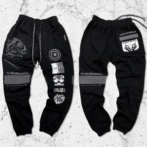 VỊSṲ∆Ɫ МЄ†∆ⱣῌØRS V1 • Hidden Pocket Joggers // Joggers w/ Hidden Pocket // Sacred Geometry Clothing // Summer Festival Clothing