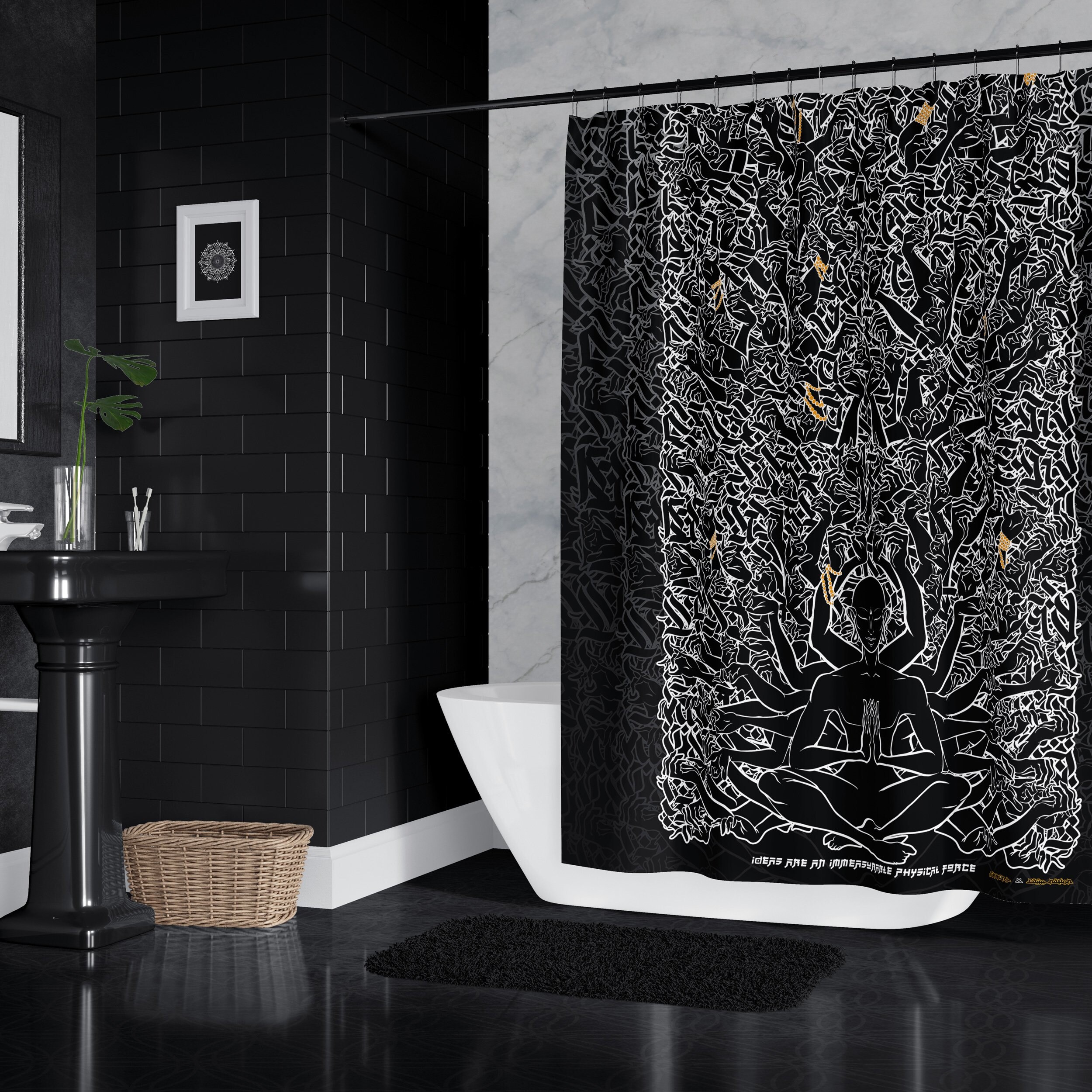 Buy Emvency Shower Curtains 78 x 72 Inches Louis Luxury Geometric