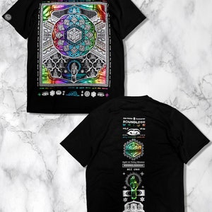 Boundless Union V2 Spectrum Premium T-Shirt // Sacred Geometry T-shirt // Festival Apparel // Streetwear // Art / image 3