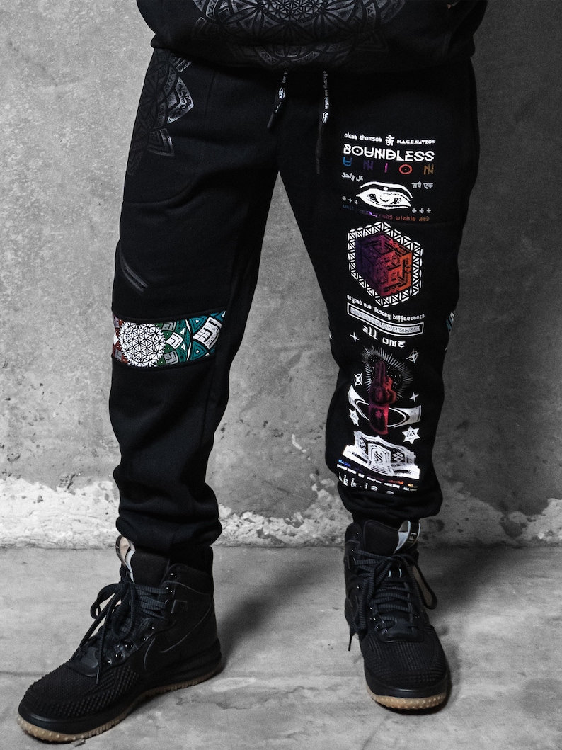 Boundless Union V2 SPECTRUM Premium Joggers // Joggers w/ Hidden Pocket // Sacred Geometry Clothing // image 2