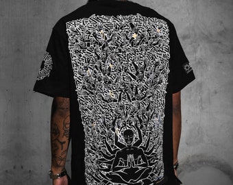 MIND of 1000 Limbs • SUMMONS x RNA • Droptail T-shirt // Sacred Geometry T-shirt // Festival Apparel // Wearable Art // Streetwear //