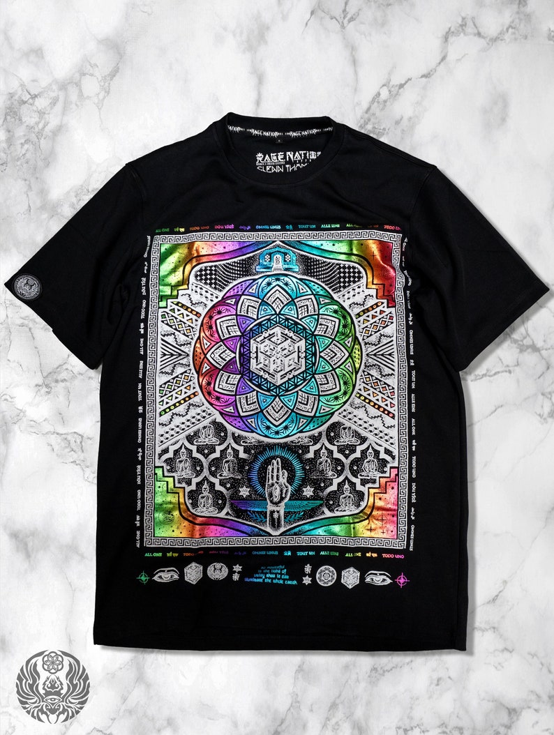 Boundless Union V2 Spectrum Premium T-Shirt // Heilige Geometrie T-shirt // Festival Bekleidung // Streetwear // Kunst / Bild 6