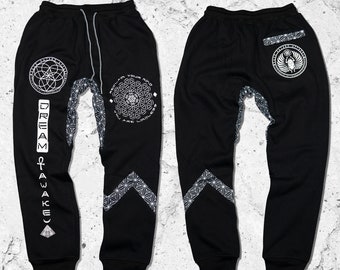 ƉɌЄ∆M ∆Ш∆КЄ // Joggers w/ Hidden Pocket //  Sacred Geometry Clothing // Summer Festival Clothing // Rave Outfit