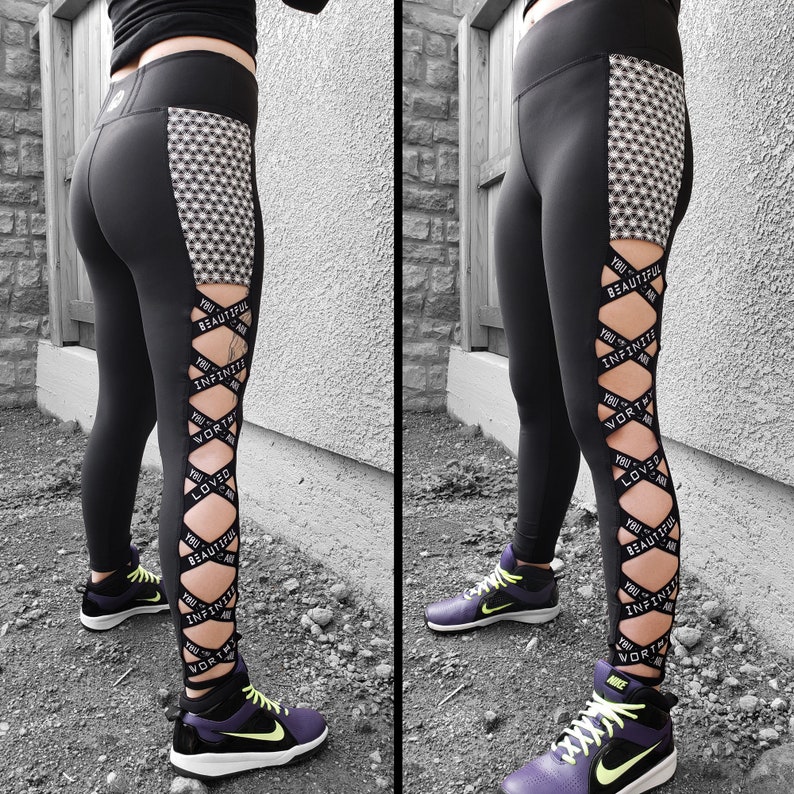 SELF-LOVE  X Band Yoga Pants / Leggings image 3