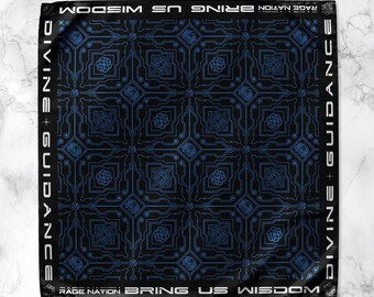 DIVINE GUIDANCE • Blue Double-sided Bandana / Festival Bandana / Face Mask