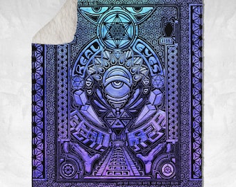 REAL EYES V2 • GROKKO • Limited Edition Sherpa Blanket / Blankets and Throws / Sherpa Fabric / Throws / Bedding / Home & Living / Home Decor
