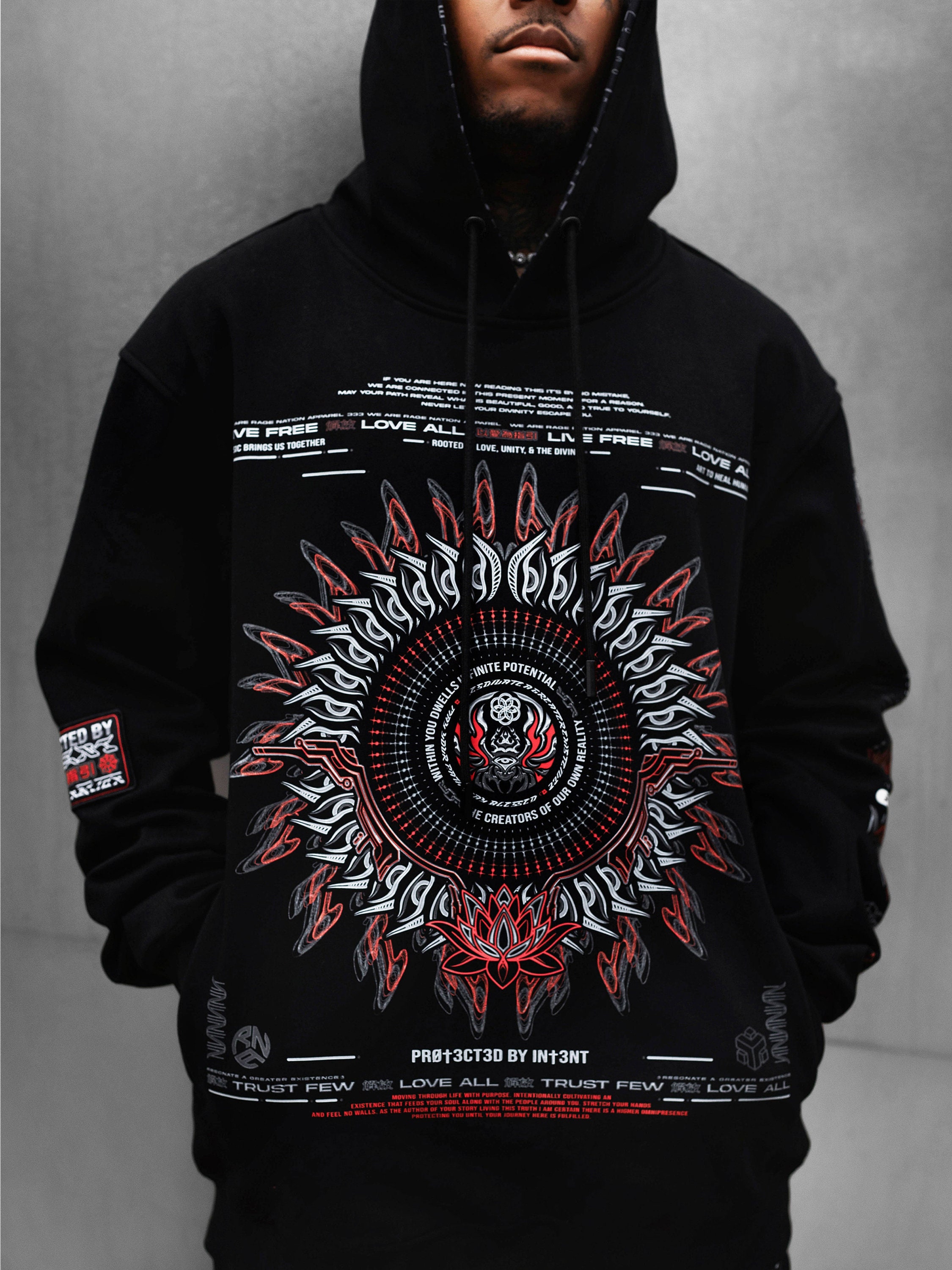 Hoodie with hidden pockets sale