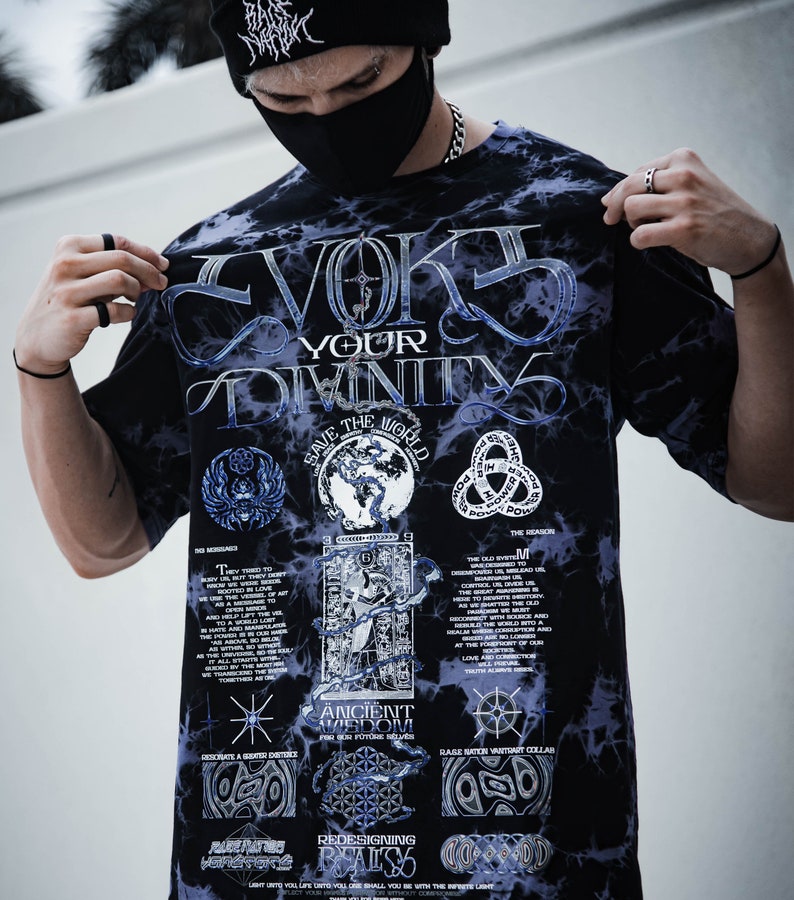 Reconnect With Source YANTRART x RAGE NATION Premium T-Shirt // Sacred Geometry T-shirt // Festival Apparel // Wearable Art // image 3