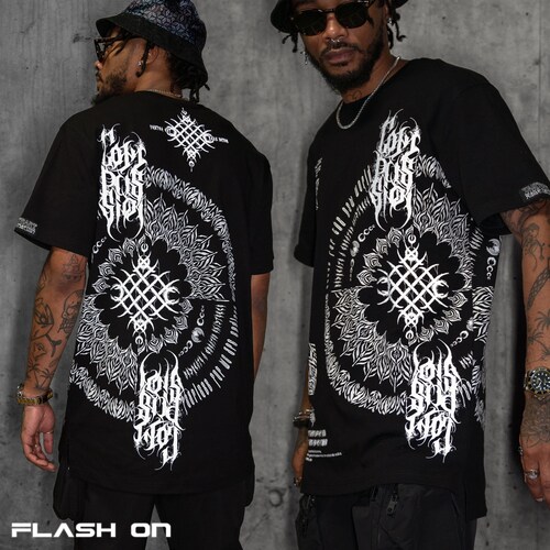 COMPASSION • YANTRART • Reflective Droptail T-shirt / Clothing / Unisex T-Shirt Sacred Geometry / Festival Clothing // Streetwear shirt