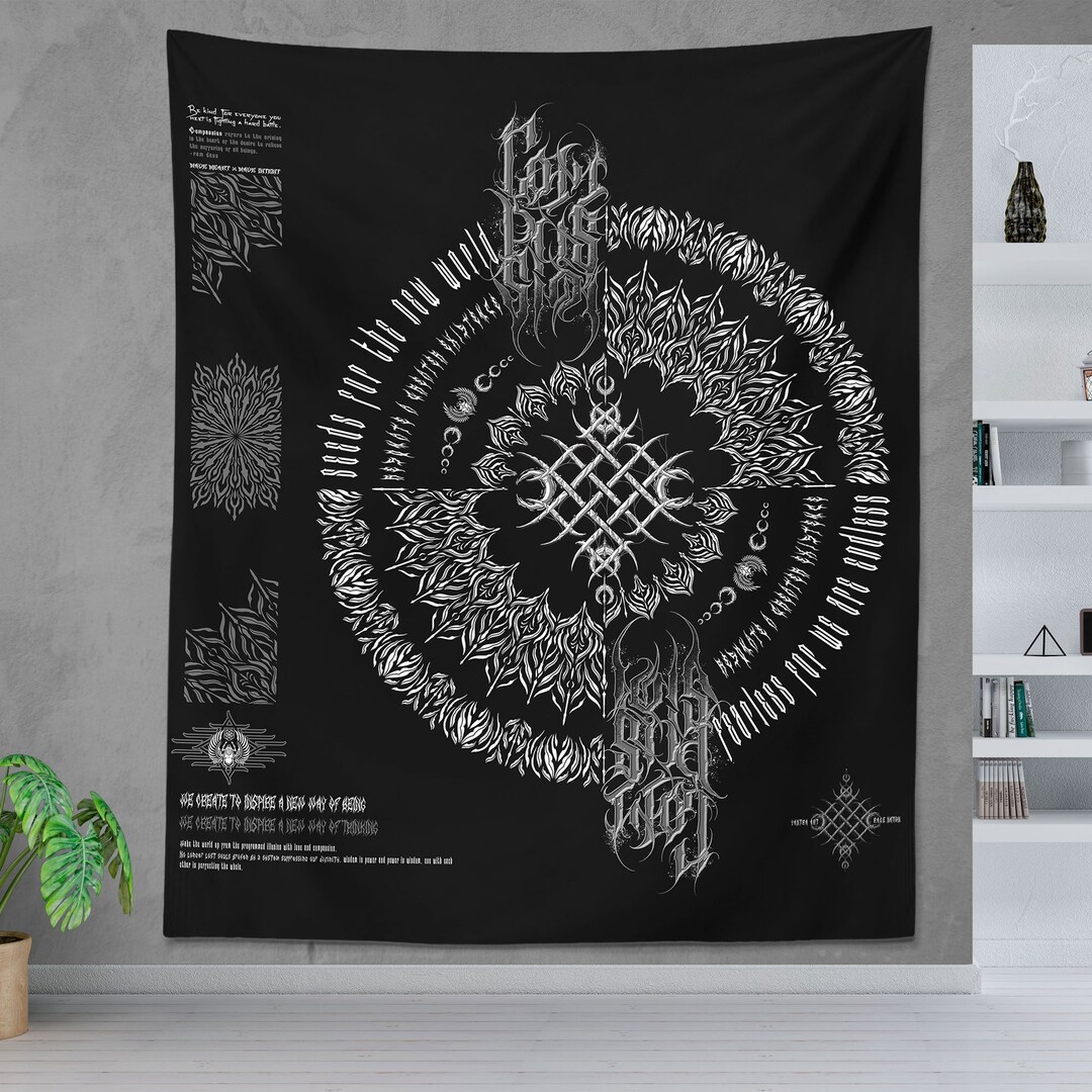 COMPASSION • Yantrart X RAGE NATION • Wall Tapestry / Wall Hanging ...