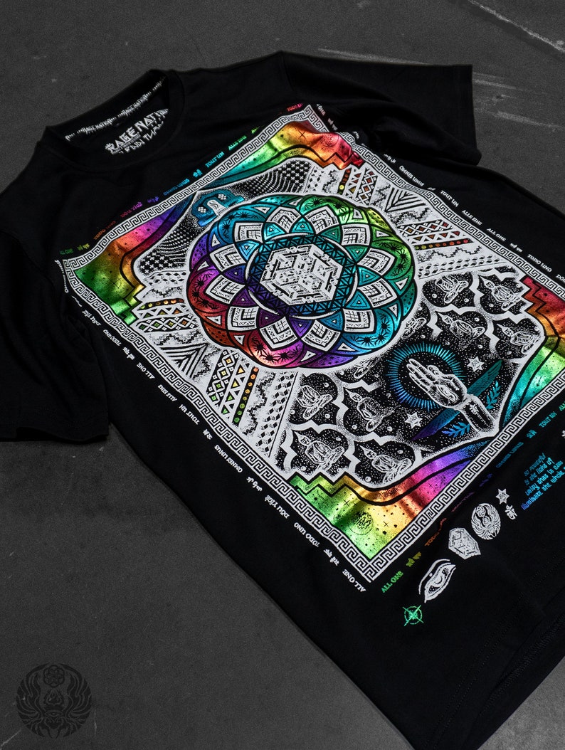 Boundless Union V2 Spectrum Premium T-Shirt // Sacred Geometry T-shirt // Festival Apparel // Streetwear // Art / image 7