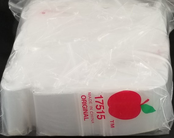 17515 Original Mini Plastic Bags Reclosable 2.5Mil Green Bulk
