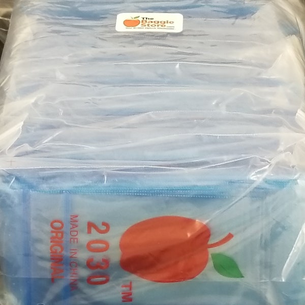 2030 BLUE Original Apple Bags 2" x 3" 1000 bags/10pks