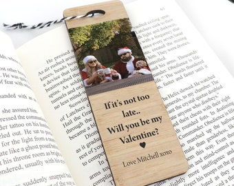 Personalised Bamboo Bookmark For Valentine's Day Gift