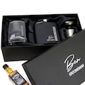 Ultimate Black Groomsman Flask Set with Matching Whiskey Glass - Limited Time Design -  Groomsman Gift - Bridal Party Gift - Best Man Gift