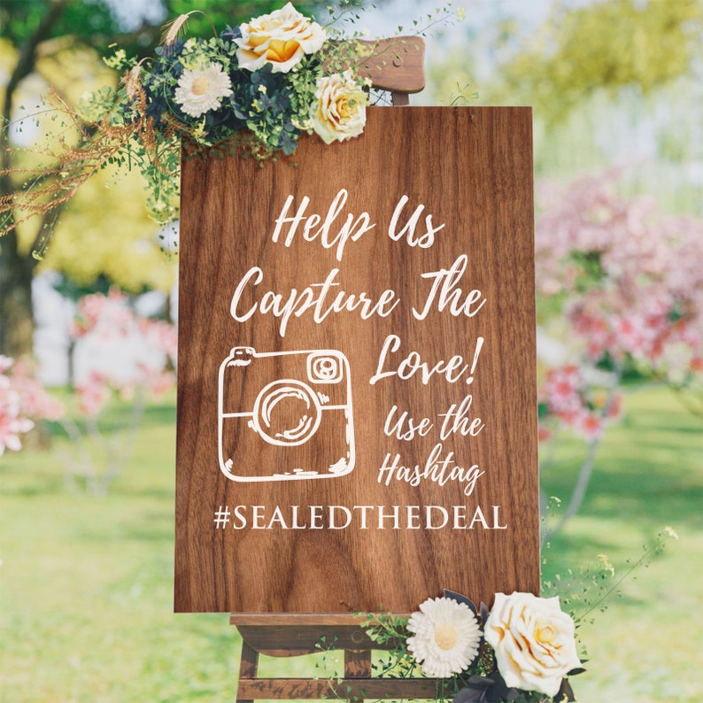 Personalised Wedding Hashtag Sign Quality 6mm Wooden MDF Etsy